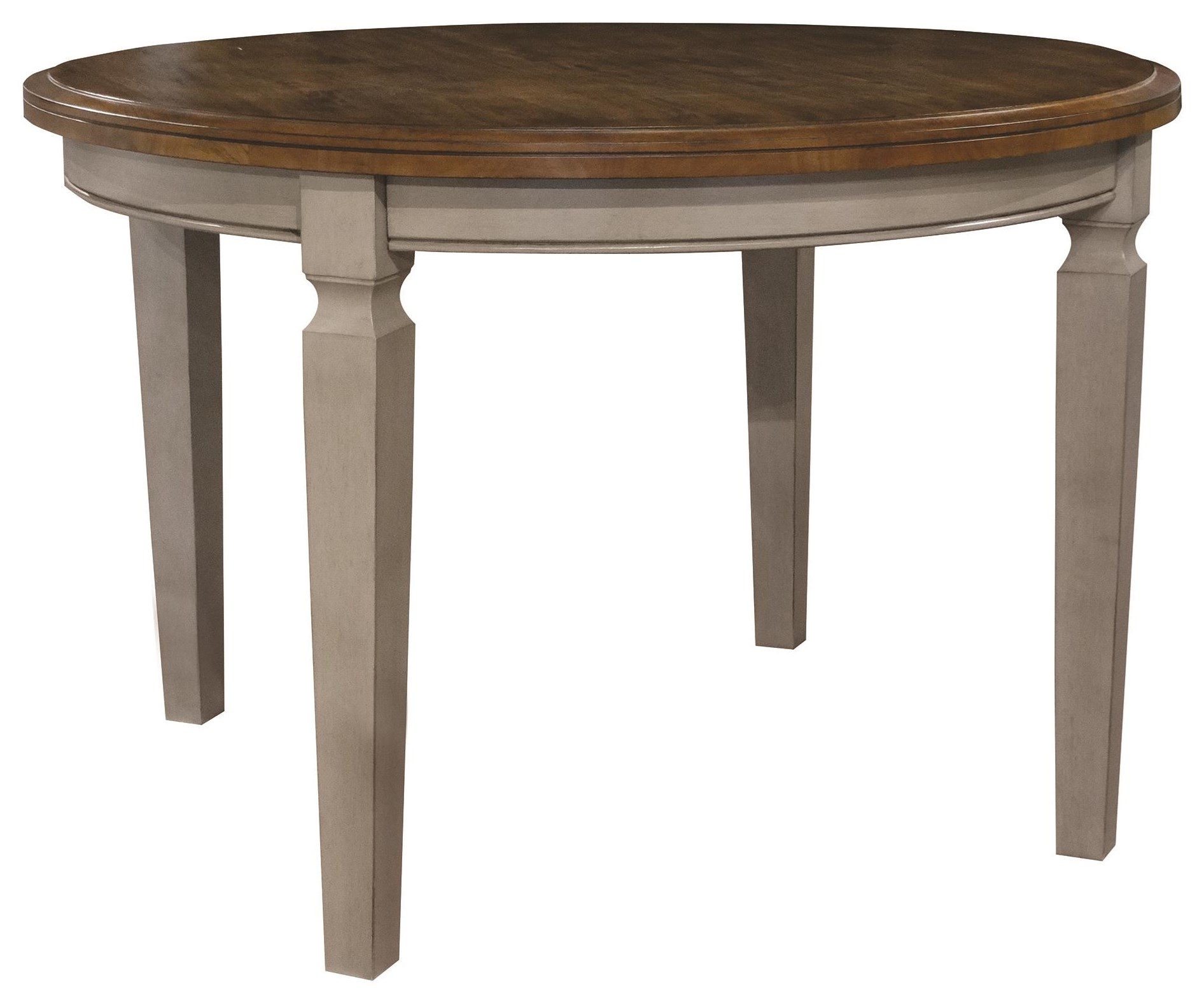 John Thomas Vista Round Dining Table in Hickory and Stone Finish